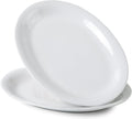 Ceramic Plates, 13.7" Serving Platter, Oval Dinner Plates, Serving Dish Set by Magclay