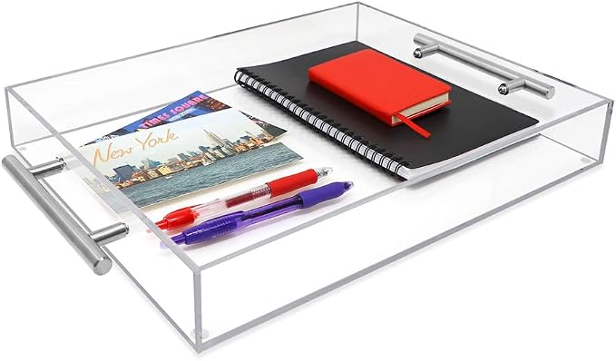 Isaac Jacobs 11x17 Clear Acrylic Serving Tray - Image 3