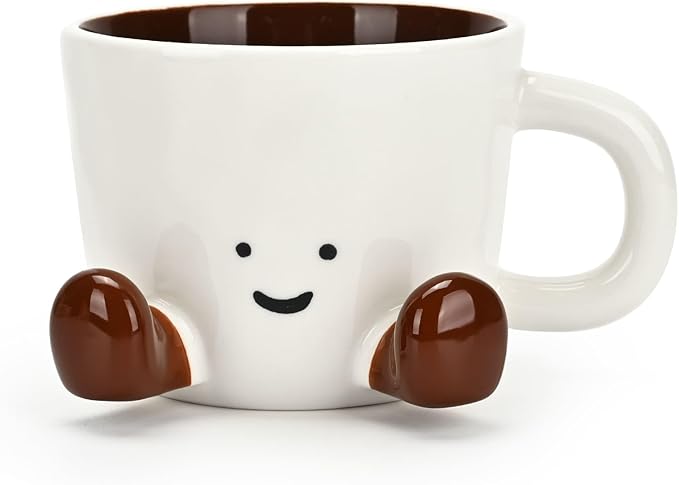 Coffee Mugs, Cute funny Mug For Women, 12.8oz/380ml Unique Ceramic Coffee Tea by EWCEFIE