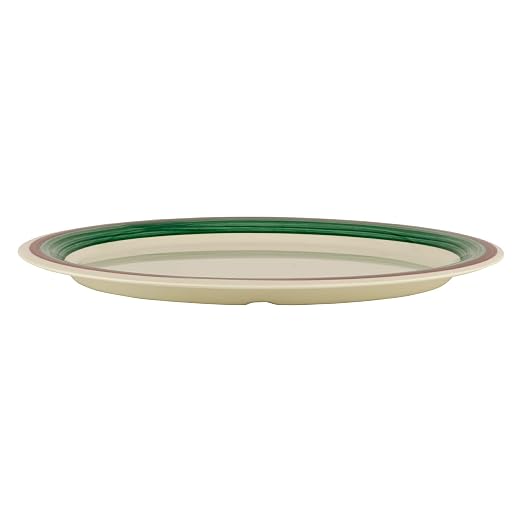 GET OP-135-PO Melamine Oval Serving Platter / Dinner Plate, 13.5" x 10.25" - Image 3