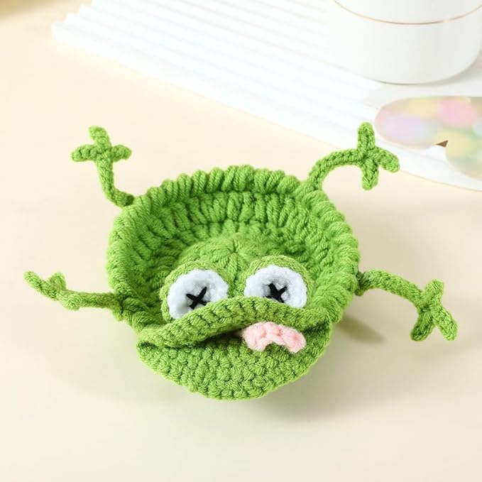 Crochet Animal Coasters Pop Up, Crochet Coasters 3D Funny Animal Mug Rug Drink - Image 7