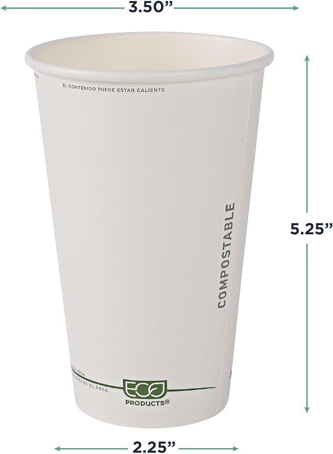 ECO PRODUCTS GreenStripe Disposable Paper Hot Cups, 16 oz - Image 3