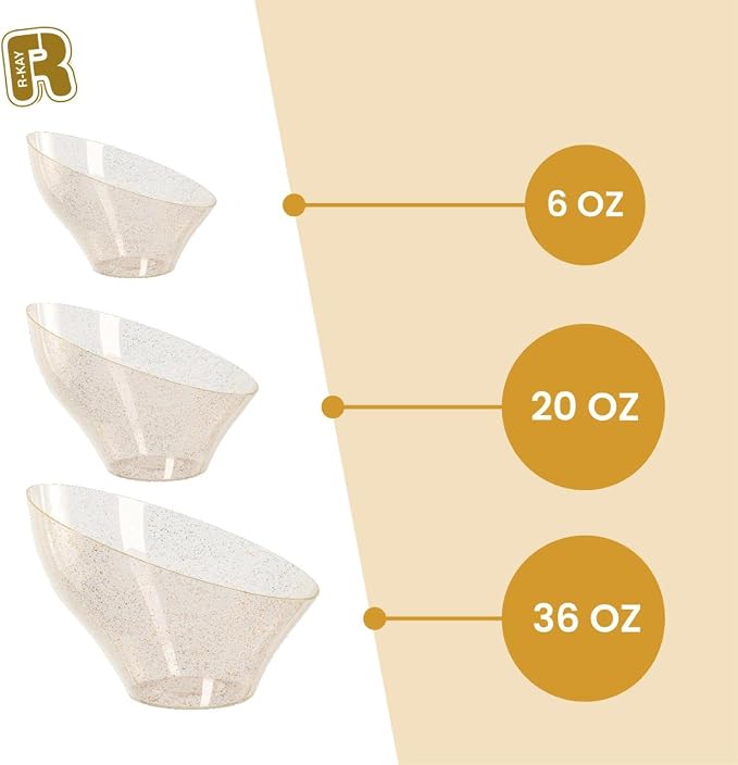 R-kay 6 Pack Glitter Angled Candy Bowls - Image 5