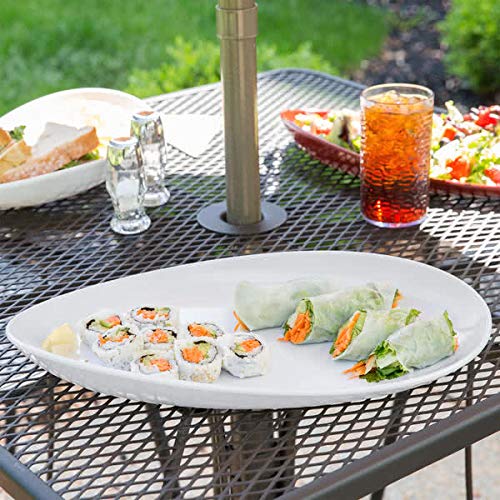 G.E.T. OP-1710-W Heavy-Duty Shatterproof Plastic Oval Melamine Serving Platter - Image 6