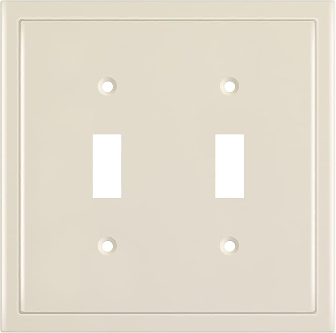 Modern Edge Decorative Wall Plate Switch Plate Outlet Cover, Durable Solid Zinc by HenneBery