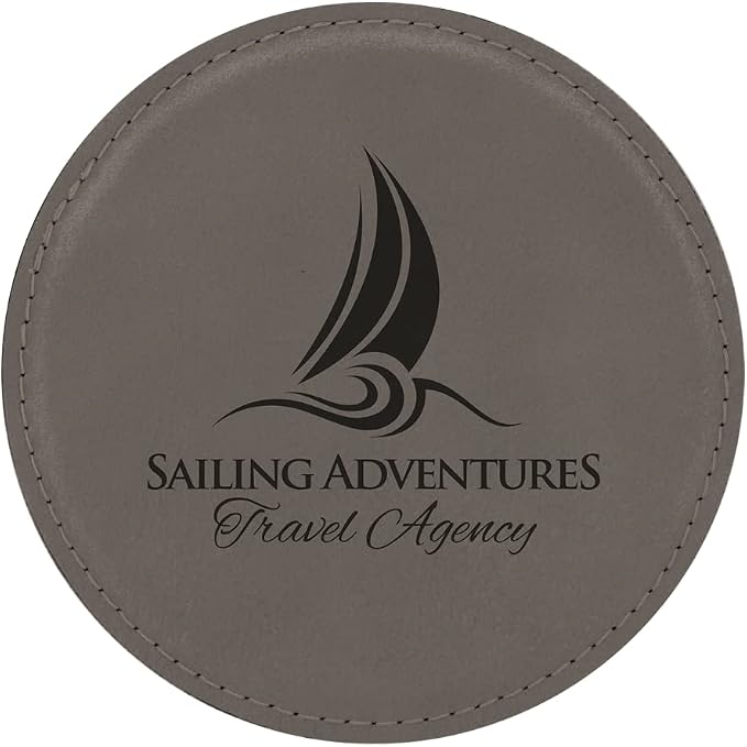 Custom Engraved Coasters | Personalized Leather Coaster | Set of 6 | Drink - Image 2