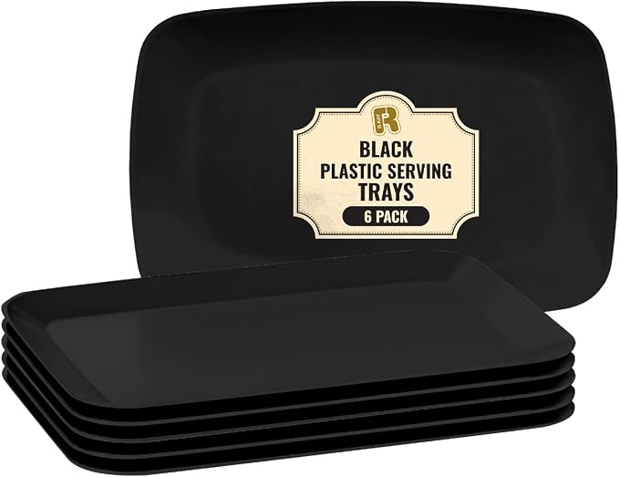 R-kay 6 Pack Plastic Serving Trays by R-KAY
