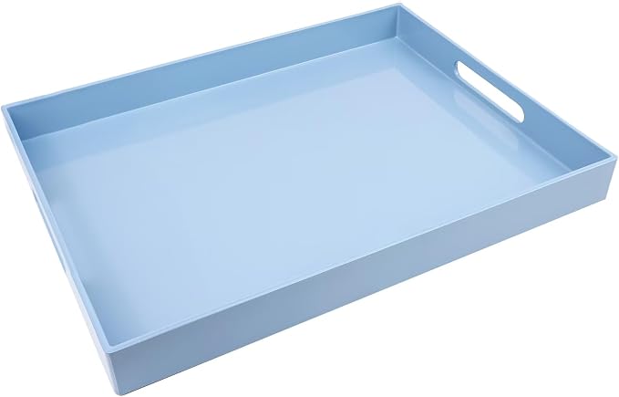 Spsyrine Serving Tray with Handles, Plastic Decorative Tray by Spsyrine