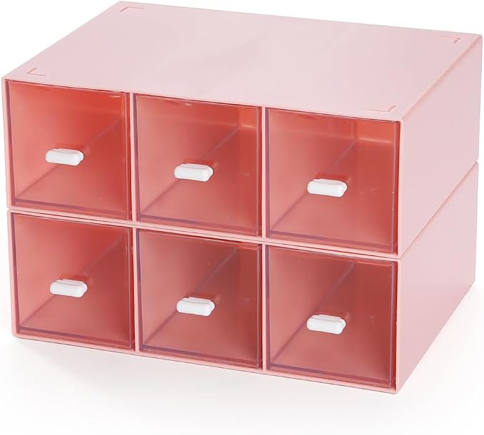 Desktop Organizer With 6 Drawers, Pencil Box, Stationary Organizer | 2 Tiers by OSteedWares