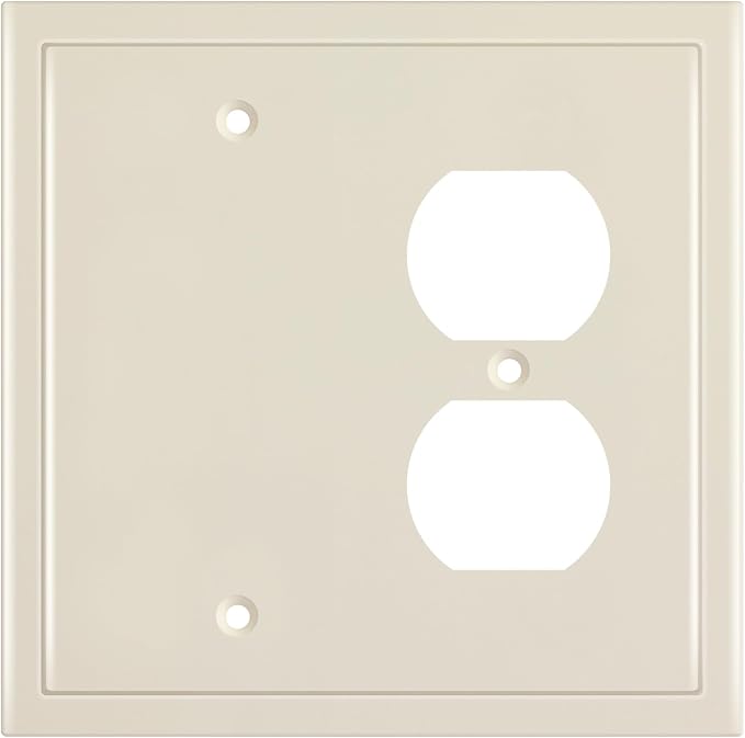 Modern Edge Decorative Wall Plate Switch Plate Outlet Cover, Durable Solid Zinc by HenneBery