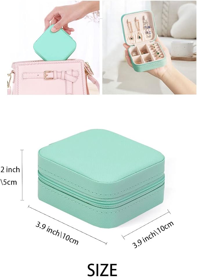 ZPROW Travel Jewelry Case, Mini Portable Jewelry Travel Boxes, Small Jewelry - Image 3