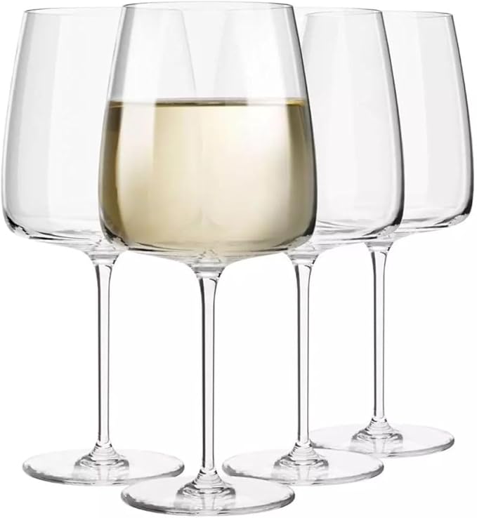 Krosno Large White Wine Glasses, 16.2 oz, Modern Collection, Premium by Krosno