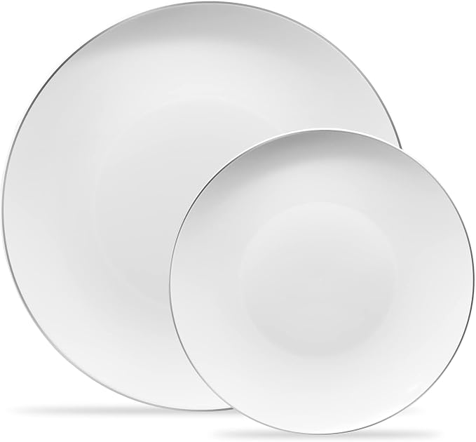 PLASTICPRO 32 Piece Combo Plates Set includes 16-7'' inch Plate & 16-10'' inch by PLASTICPRO