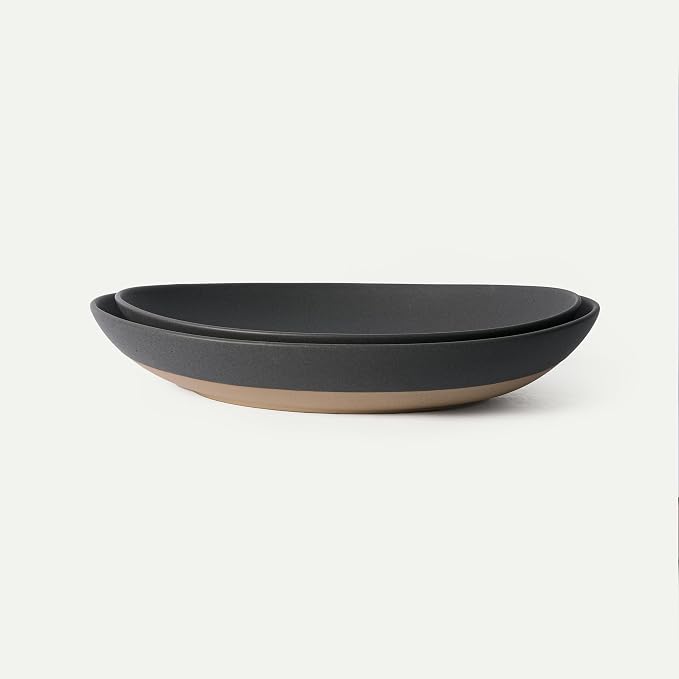 MORA Mega and Giant Serving Dishes Set of 2, 16 inch and 14 inch Ceramic by MORA