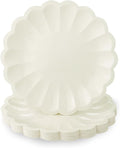 NatNarr 30 Pcs Ivory Paper Plates 7.5 In Scalloped Plates by NatNarr