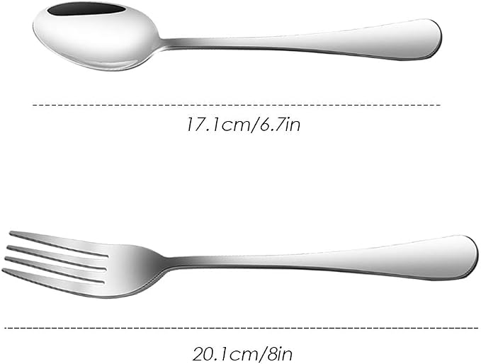 Set of 12, Stainless Steel Dinner Forks and Spoons, findTop Heavy-duty Forks - Image 7