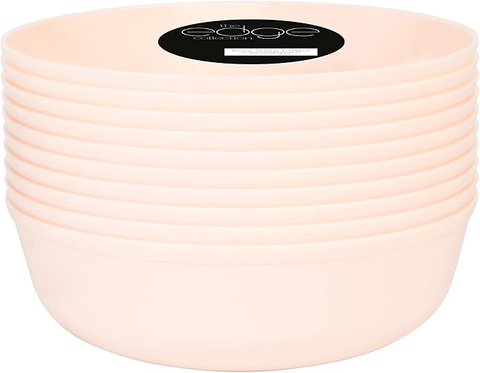 Edge Collection Pink Plastic Party Soup Bowls Premium heavyweight Elegant by PLASTICPRO
