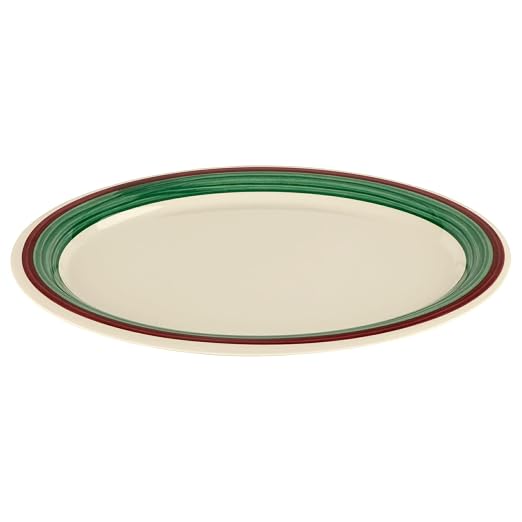 GET OP-135-PO Melamine Oval Serving Platter / Dinner Plate, 13.5" x 10.25" by Unknown