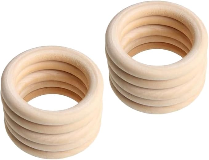 Napkin Rings, Wood Napkin Rings Napkin Holders Buckles - Image 3