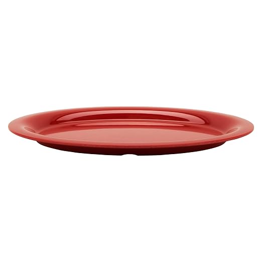 GET 13 1/2" x 10 1/4" Oval Melamine Dinner Plate | Dishwasher safe, Shatterproof - Image 3