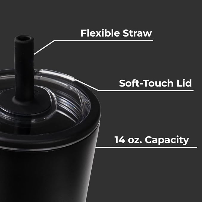 HydroJug Everyday Tumbler 14 oz, Ceramic-Lined Straw Cup - Image 4