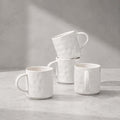 HaWare Coffee Mugs Set of 4, 14 Ounce, Speckled White | Stoneware Latte Mugs by HaWare