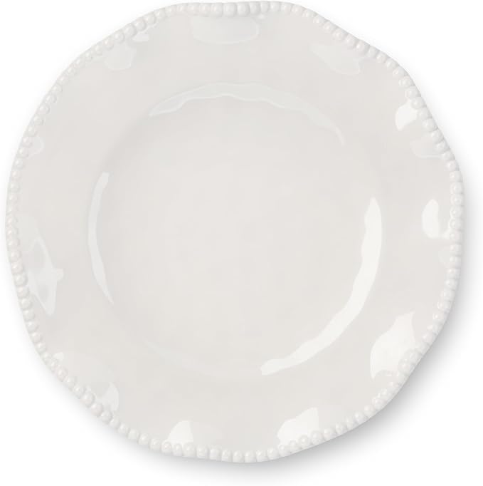 Perlette Off-White Melamine Dinner Plates – Set of 4, Unbreakable & Heavyweight - Image 2