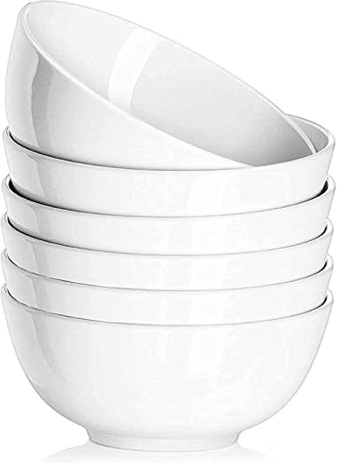 DELLING 10 Oz Porcelain Bowls Set of 6 by Delling-HappyFoodieCreator