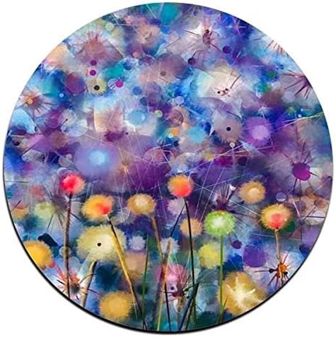 Watercolor FlowersRound Coaster Set - Image 4