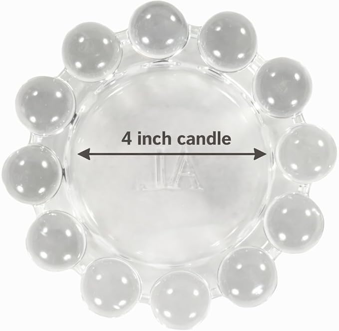 Home Collection Original Clear Glass Large Bubble Candle Dish | Votive and - Image 3