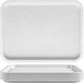 Gerrii 6 Pcs Plastic Fast Food Trays Bulk Restaurant Serving Cafeteria Tray by Gerrii