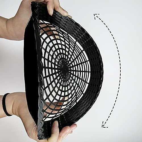 Paper Plate Holders, 9/10 Inch paper plate holders reusable Black Plastic Heavy - Image 3