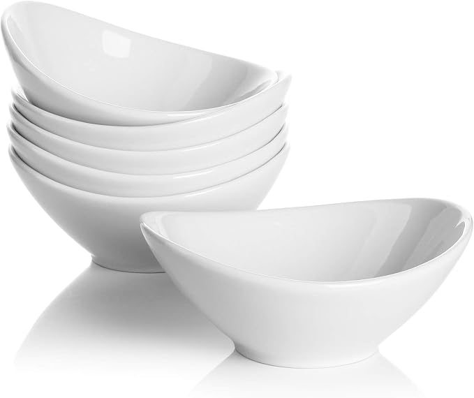 Teocera 5 Inch Porcelain Small Bowls Set, 6 Ounce small serving bowls by Teocera