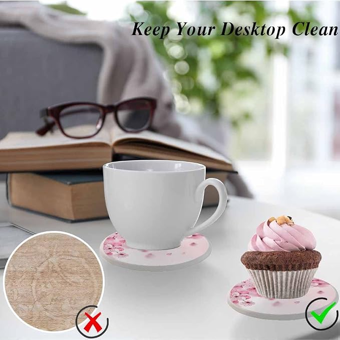 oFloral Cherry Blossom Coasters - Image 5