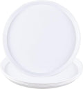 4 Pack Round Restaurant Serving Trays, Plastic Food Service Tray | Fast Food by Parlynies