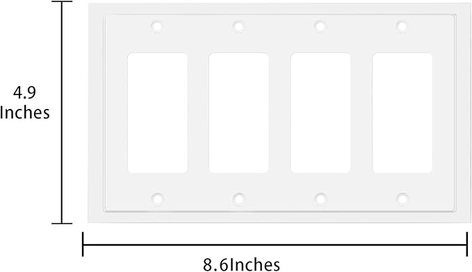 Modern Edge Decorative Wall Plate Switch Plate Outlet Cover, Durable Solid Zinc - Image 2
