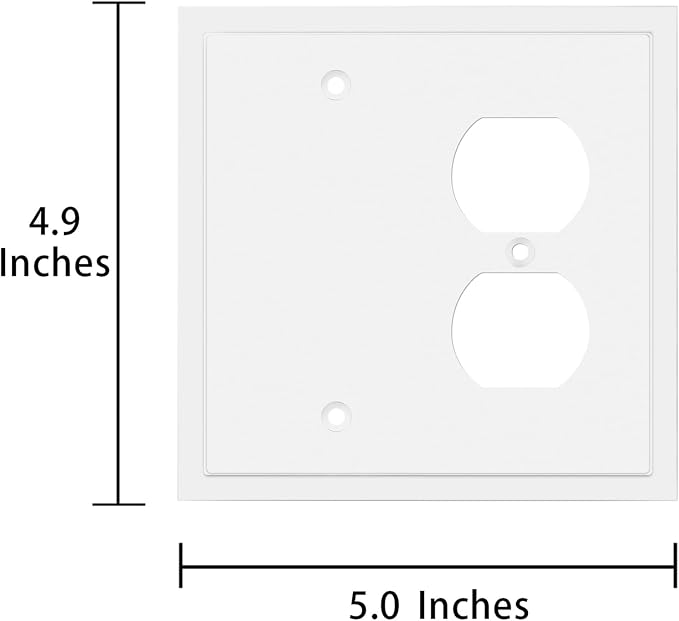 Modern Edge Decorative Wall Plate Switch Plate Outlet Cover, Durable Solid Zinc - Image 3