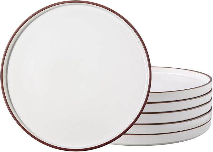 LERATIO Ceramic Salad Plates Set of 6, 8.0 inch Handmade Matte plates sets | by LeRatio