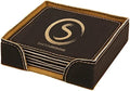 Custom Engraved Coasters | Personalized Leather Coaster | Set of 6 | Drink by AMERICAN+PERSONALIZED