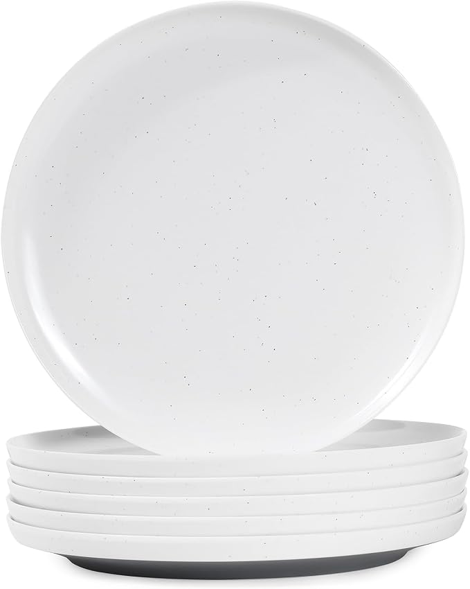 Webbylee Melamine Dessert Plates Set of 6-7.5" Serving Durable Dishes Perfect by Webbylee