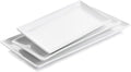 Serving Platters Set of 3, Large Serving Trays 16/14/12 inch, Ceramic Rectangle by WishDeco