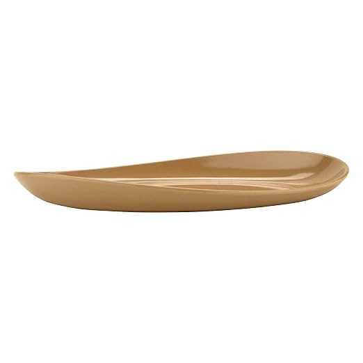G.E.T. OP-1690-LT Latte 16 Oval Serving Platter Dishwasher Safe Melamine Plastic - Image 3