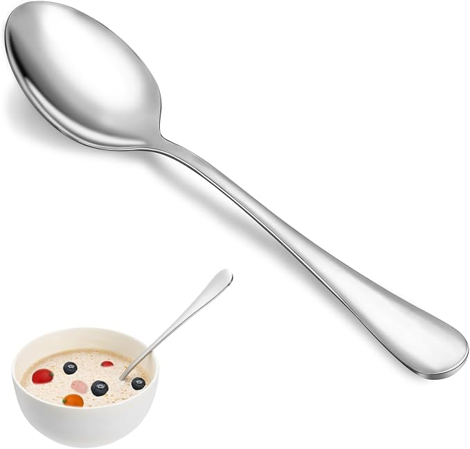 24 Pcs Dinner Spoon Set, Premium Food Grade Stainless Steel Spoons, Durable by MUTNITT