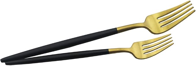 JASHII Luxury Black Gold Flatware, 20-piece Elegant Cute 18/10 Stainless Steel - Image 5