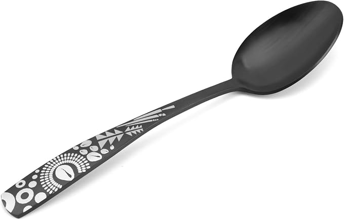 Matte Black Silverware Set, Bysta 20-Piece Stainless Steel Flatware Set - Image 4