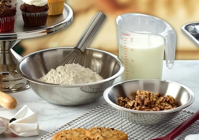 Winco 5 qt Stainless Steel Mixing Bowl | Dishwasher safe, Heavy-duty, - Image 2