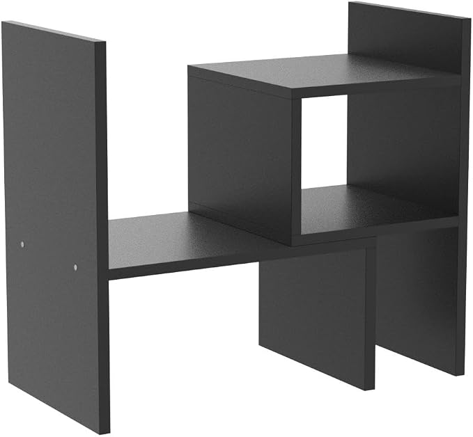 Jerry & Maggie Adjustable Rotatable Wood Desktop Display Shelf Black | Wooden - Image 4