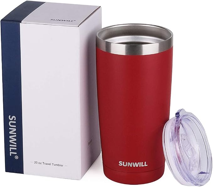 SUNWILL Travel Coffee Tumbler 20 oz, Insulated Mug - Image 5
