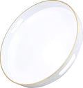 White Round Decorative Tray by Omuriko