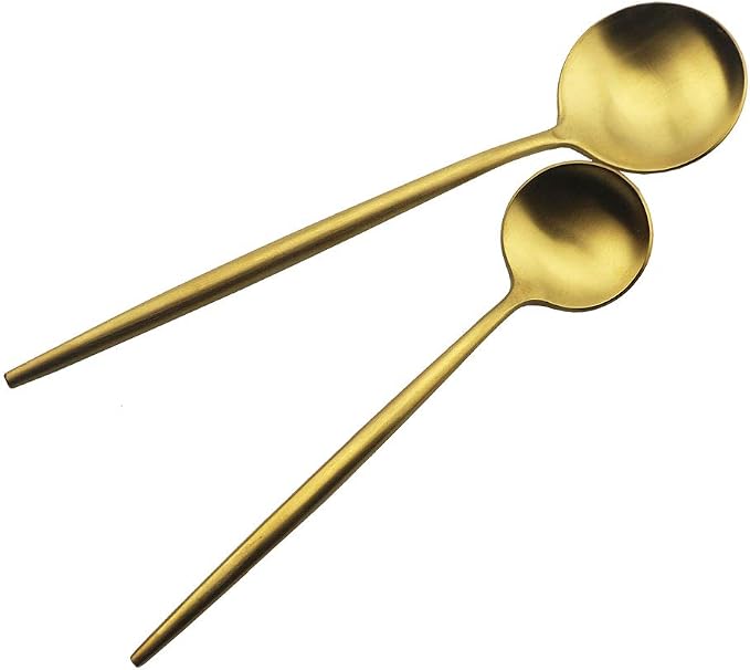 JASHII Luxury Gold Flatware, 20-piece Elegant Cute 18/10 Stainless Steel - Image 8
